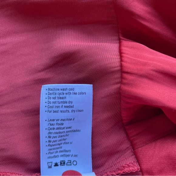 Paige parisa rust color red embroidered satin wrap dress 22260 - Picture 11 of 13